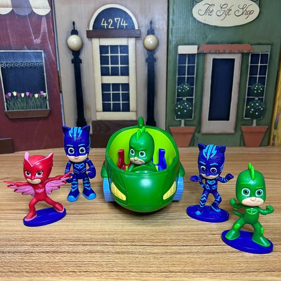 Lot of 5 PJ Masks Action Figures and Vehicle - Picture 2 of 5